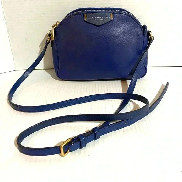 Marc by Marc Jacobs navy blue purple crossbody handbag - Picture 1 of 15